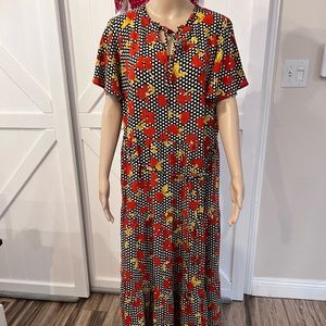 Maxi Dress Black Floral